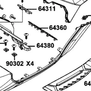 64380-BAA7-E00-N1R PANEL B L FLOOR (Black) — diagram cutout