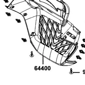 64400-BAA7-E00-N1R COWL UNDER (Black) — diagram cutout