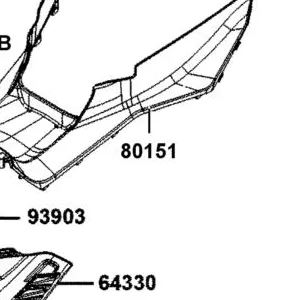 80151-BAA7-E00-N1R COVER A CENTER (Black) — diagram cutout