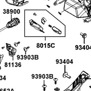 8015C-BAA7-E00-N1R LOCK ASSY FR BOX (Black) — diagram cutout