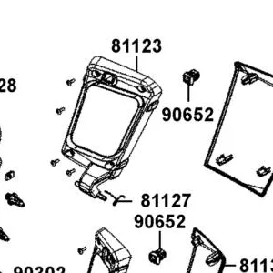 81123-BAA7-E00-N1R HINGE R FR INNER BOX (Black) — diagram cutout