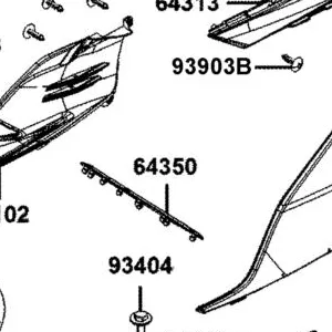 64350-BAA7-E00-N1R MAT R LEG SHIELD (Black) — diagram cutout