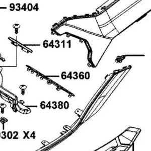 64360-BAA7-E00-N1R MAT L LEG SHIELD (Black) — diagram cutout
