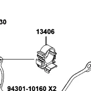 13406-BAB7-C00 CLAMPER ASSY FUEL TUBE — diagram cutout
