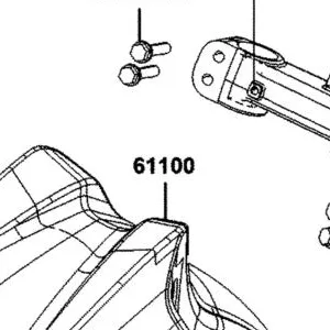 61100-BAA7-E00-DKY FENDER FRONT — diagram cutout
