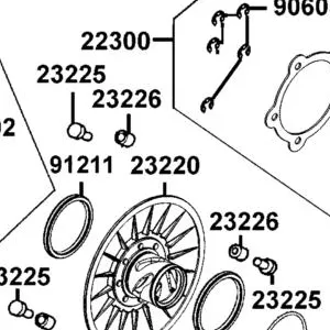 23220-ACD5-E00 FACE COMP. MOVABLE DRIVEN — diagram cutout