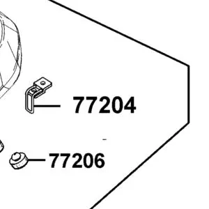 77204-BAA7-E00 HOOK SEAT L LOCK — diagram cutout