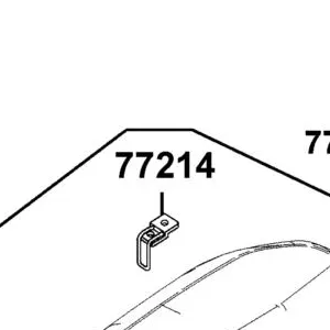 77214-BAA7-E00 HOOK SEAT R LOCK — diagram cutout
