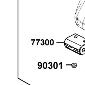 77300-BAA7-E00 HINGE ASSY — diagram cutout