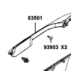 83501-BAA7-E00-N1R COVER B R BODY (Black) — diagram cutout