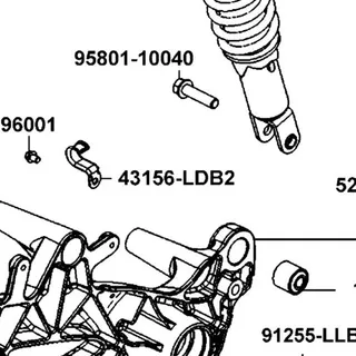 43156-LDB2-900 CLAMPER HOSE RR — diagram cutout