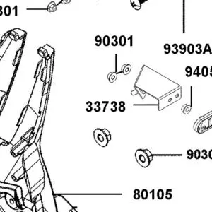 33738-BAA7-M30 STAY REFLECTOR L H RR — diagram cutout