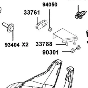 33788-BAA7-M30 STAY REFLECTOR R H RR — diagram cutout
