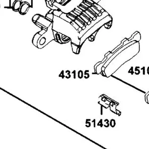 43105-LEA7-306 PAD COMP — diagram cutout