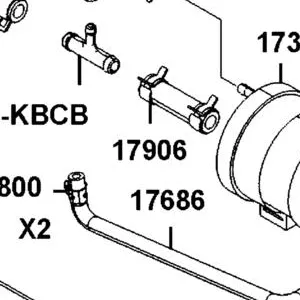 17906-BAA7-E00 TUBE FUEL 8*48 — diagram cutout