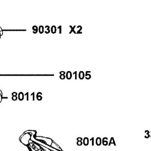 80105-BAA7-M30-N1R FENDER A REAR (Black) — diagram cutout