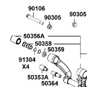 50358-LKF5-E01 BUSH INNER SWING LOCK — diagram cutout