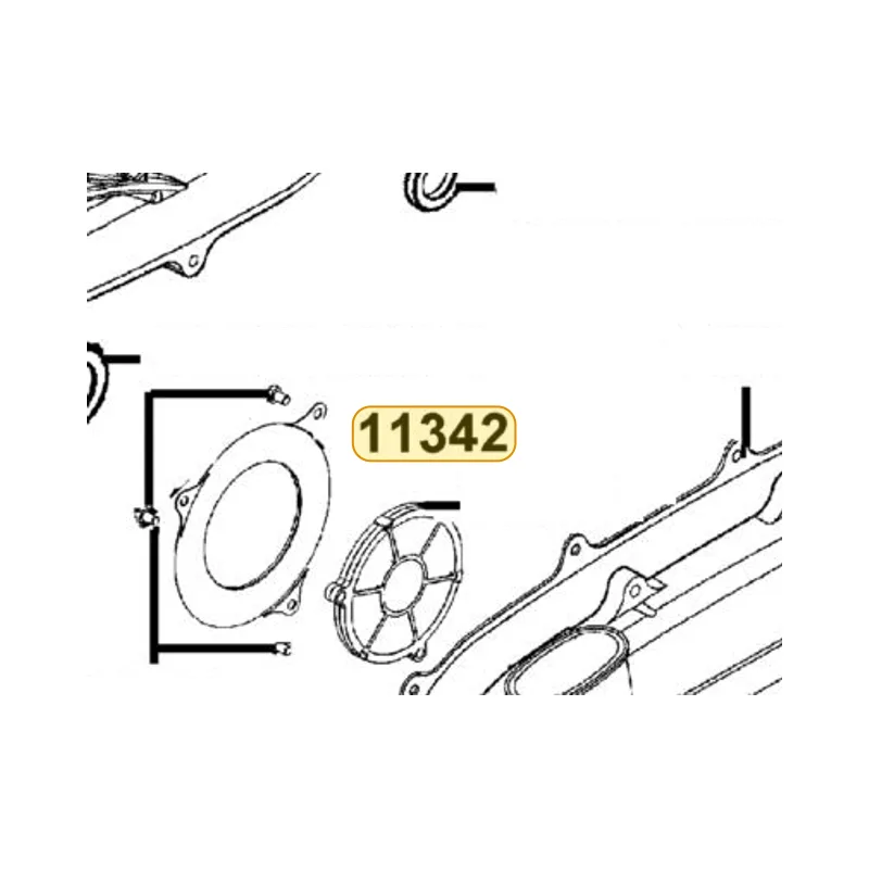 11342-LDF2-C00 PLATE. L. COVER — diagram cutout