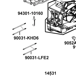 90031-KHD6-C01 BOLT A STUD 8*218 — diagram cutout