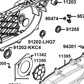 91202-LHG7-C00 "OIL SEAL,22*34*6" — diagram cutout