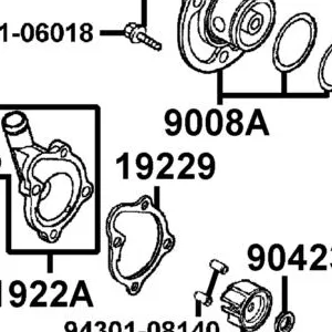 19229-LBA7-C00 GASKET WATER OUMP — diagram cutout