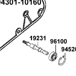 19231-KKJ9-C00 SHAFT WATER PUMP — diagram cutout