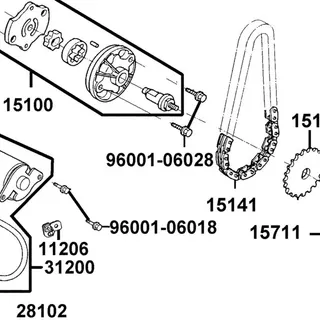 96001-06028-07G BOLT FLANGE SH 6*28 (G) — diagram cutout