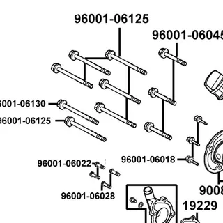 96001-06125-07G BOLT FLANGE SH 6*125 (C) — diagram cutout