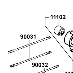 90031-KGBG-910 BOLT A STUD 7*168 — diagram cutout