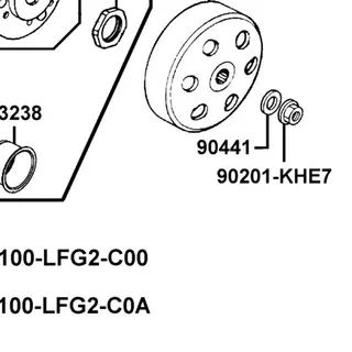 90201-KHE7-C01 NUT C FLANGE M12 — diagram cutout