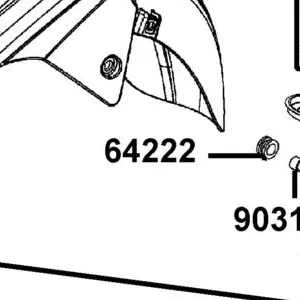 64222-LLJ3-C00 RUBBER WIND SCREEN — diagram cutout