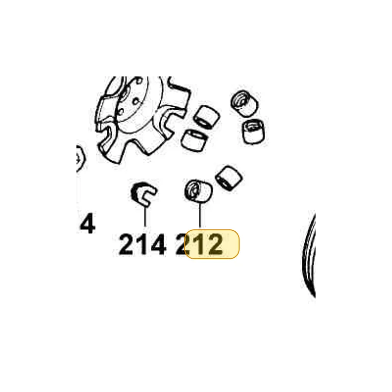 22121-KGBG-315 ROLLER SET WEIGHT (1SET:6PCS) — diagram cutout