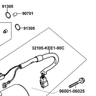 32105-KEE1-90C SUB HARNESS — diagram cutout