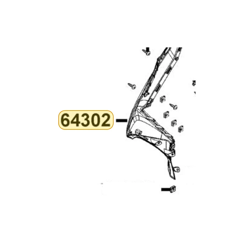 64302-AHG1-E00-66P "MOLDING, R FRONT, A" — diagram cutout