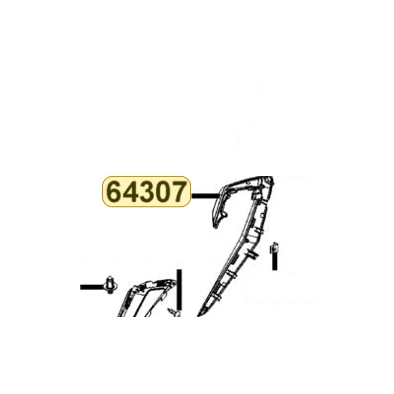 64307-AHG1-E00-60P "MOLDING, R FRONT, C" — diagram cutout