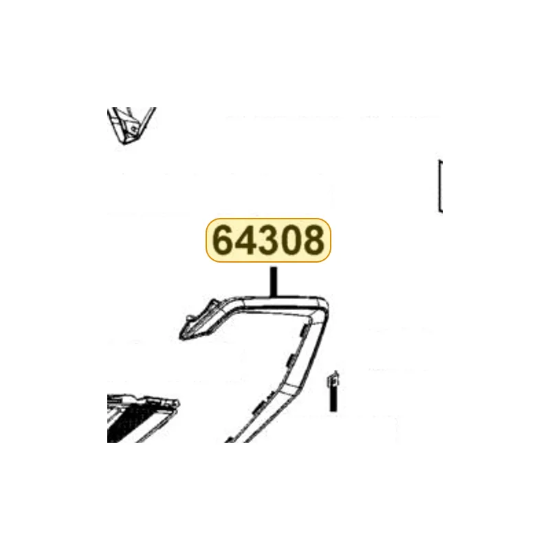64308-AHG1-E00-60P "MOLDING, L FRONT, C" — diagram cutout