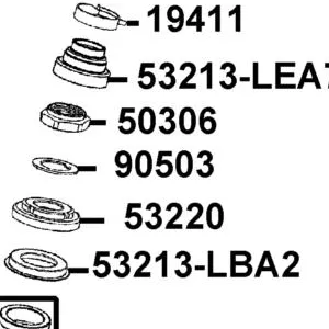 90503-LEA7-C00 WASHER STEERING STEM NUT — diagram cutout