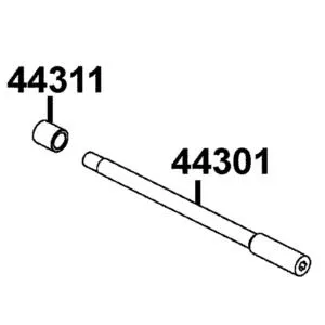 44301-LEA7-C00 AXLE FR WHEEL M15*282(B) — diagram cutout