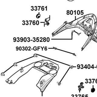 90302-GFY6-C11 BOLT-WASH 5*16 — diagram cutout
