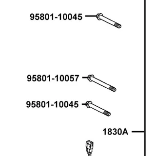 95801-10057-07G BOLT FLANGE 10*57 — diagram cutout