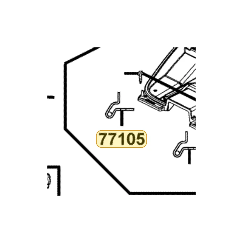 77105-GFS6-001 HOOK R HELMET — diagram cutout
