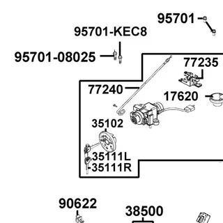 95701-KEC8-E01 BOLT FLANGE 8*19 — diagram cutout