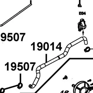 19014-ABD2-C00 "HOSE WATER, OUTLET" — diagram cutout