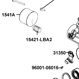 15421-LBA2-E00 BOLT OIL FILTER — diagram cutout