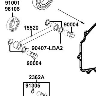 90407-LBA2-E00 SEALING WASHER OIL PIPE