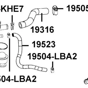 19523-LDB5-E00 HOSE A WATER — diagram cutout