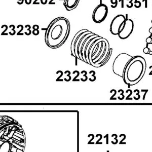23233-LFE9-E00 SPG DRIVEN FACE — diagram cutout