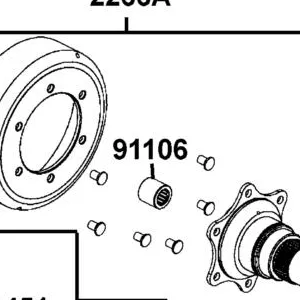 91106-LDB5-E00 BRG NEEDLE 14*22*20 — diagram cutout