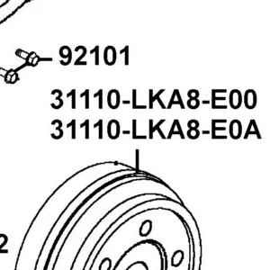 31110-LKA8-E0A FLYWHEEL COMP (D406) — diagram cutout