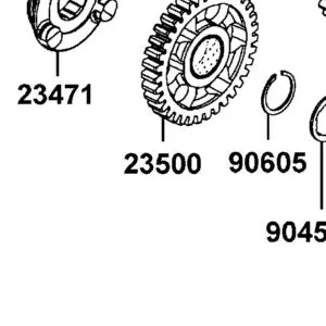 23500-LDB5-E00 GEAR COMP LOWER DRIVEN 35T — diagram cutout